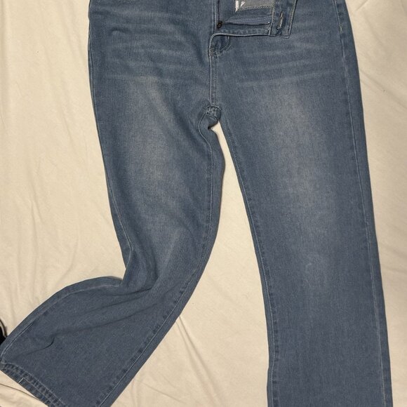 NEW YORK Woman's Jeans 90's Vintage Embroidery Baggy Denim Y2K High Waist Korean - Picture 8 of 9